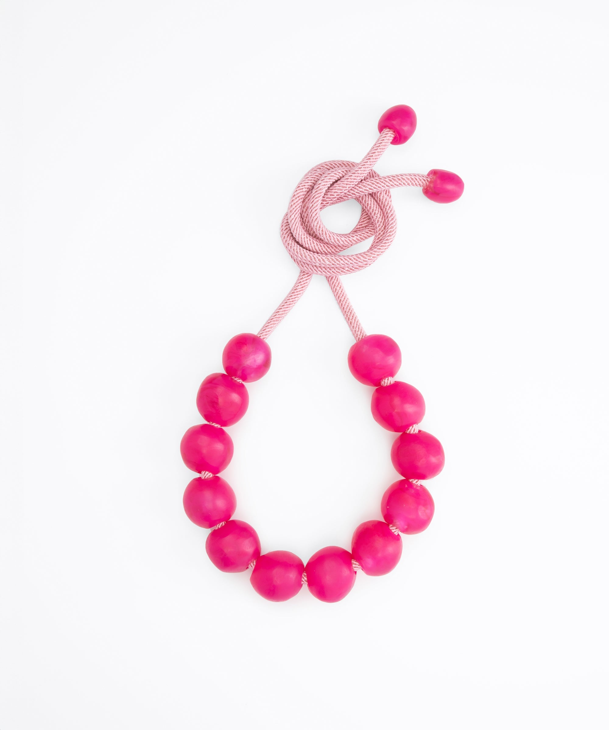 Dinosaur Designs Bold Ball Necklace in Flamingo Colour resin