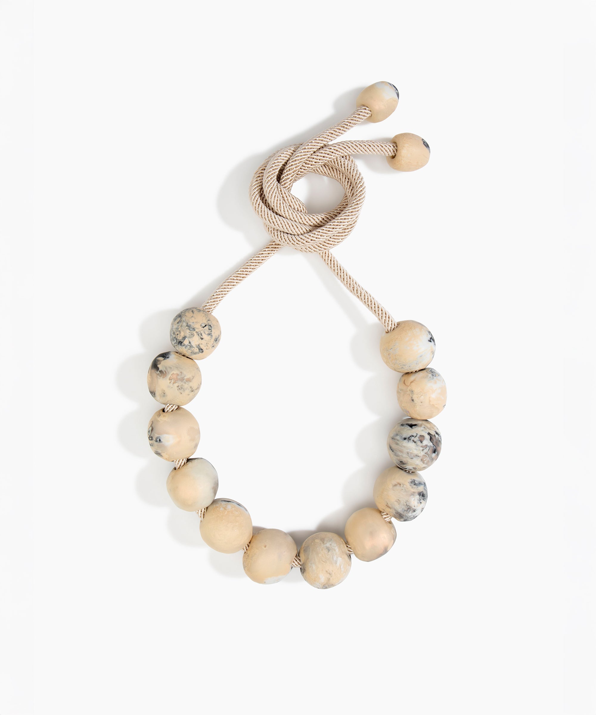 Dinosaur Designs Bold Ball Necklace in Sandy Pearl Colour resin