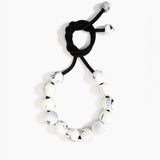Dinosaur Designs Bold Ball Necklace in White Marble Colour resin