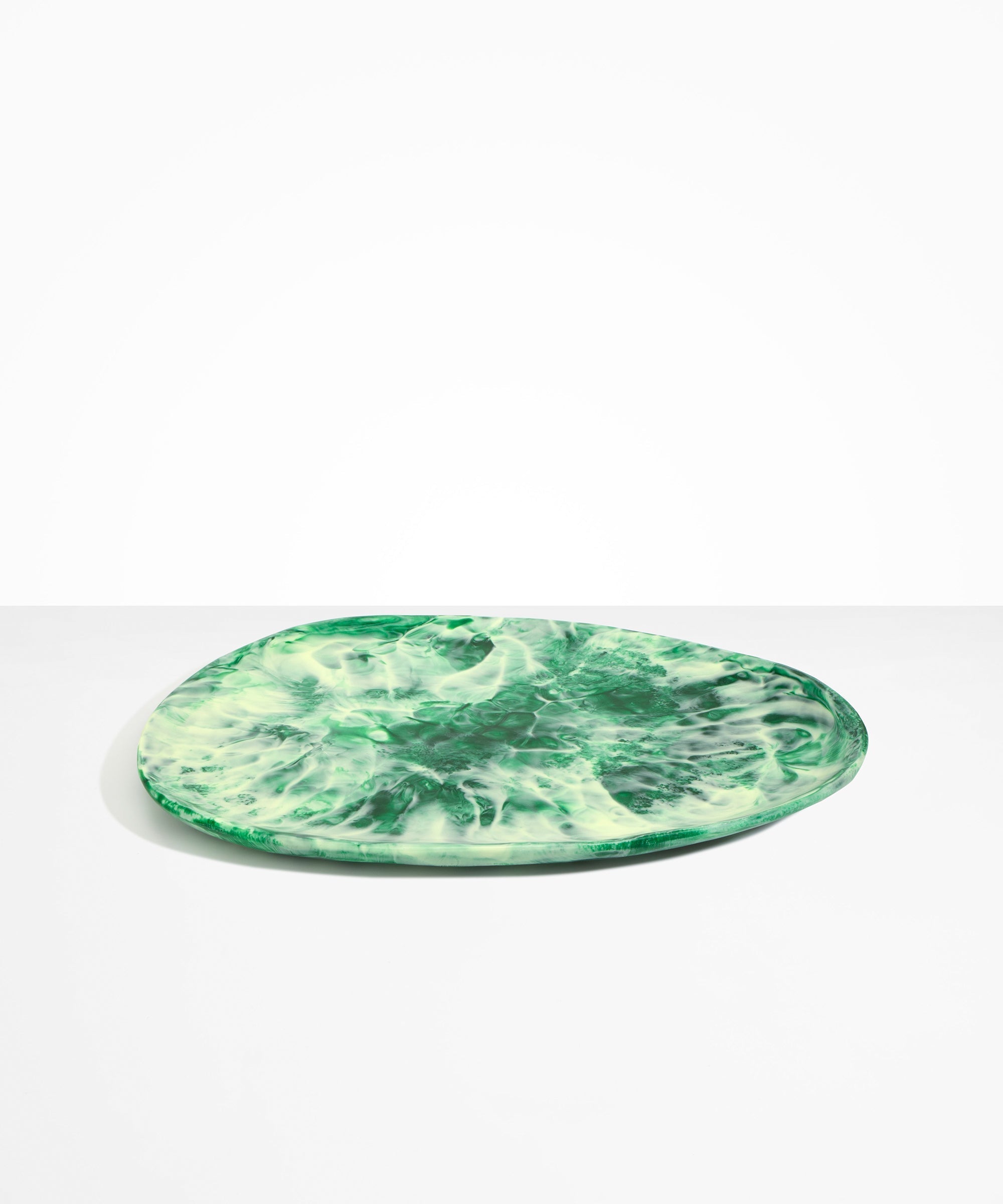 Dinosaur Designs Large Pebble Platter in Grass Colour resin