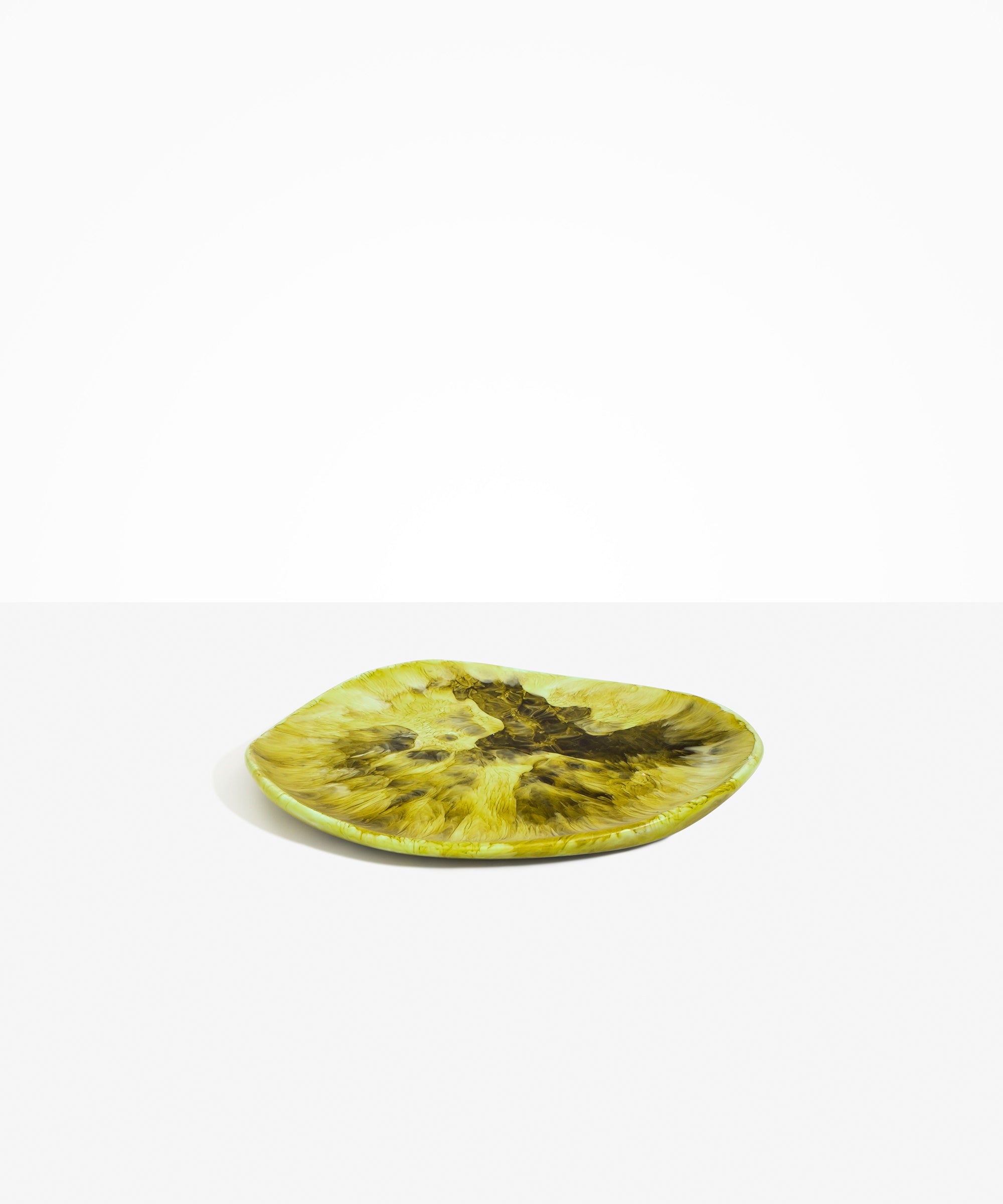 Dinosaur Designs Pebble Plate in Malachite Colour resin