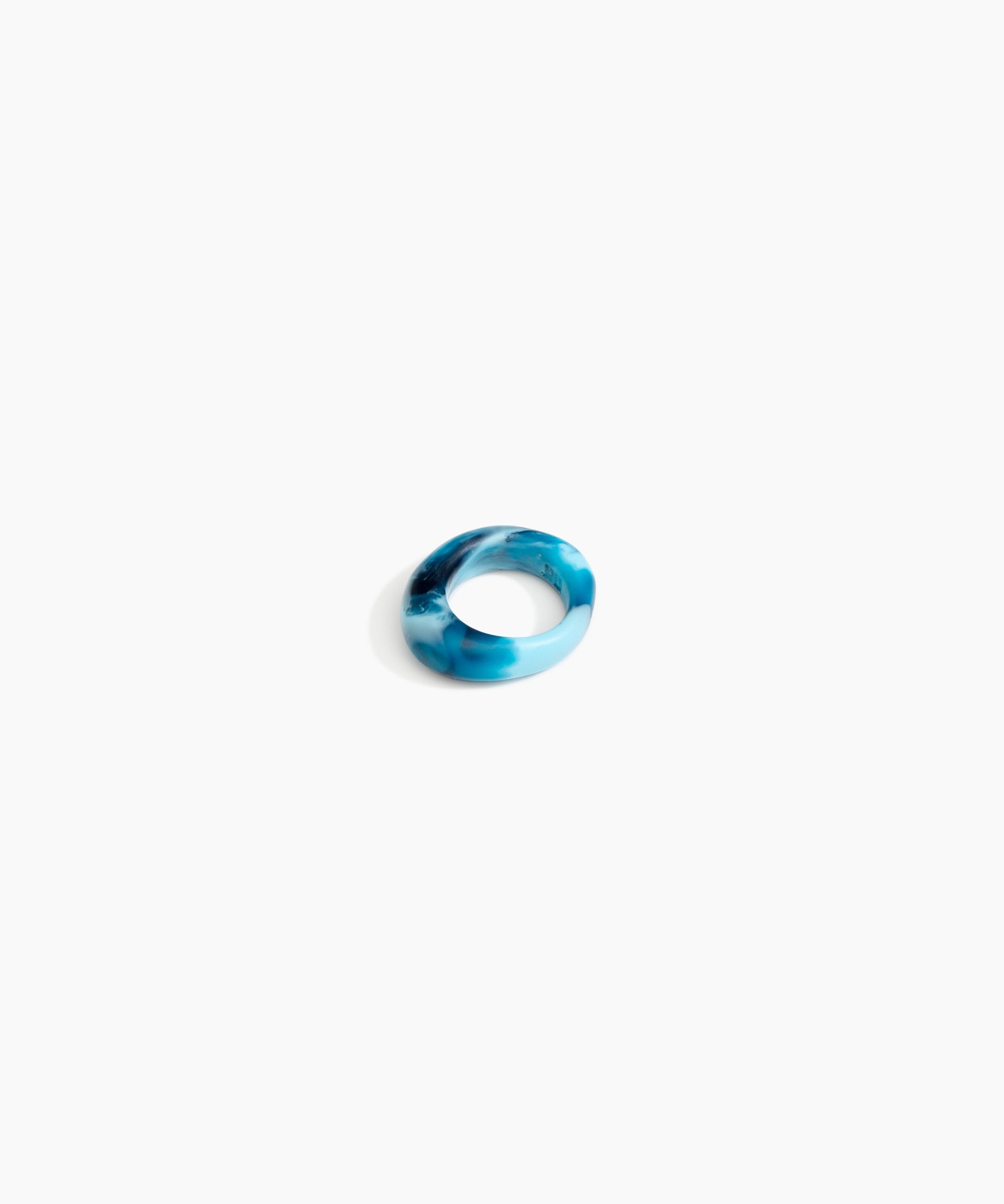 Dinosaur Designs Slate Ring in Water Colour resin with Regular Fit