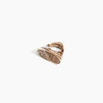 Dinosaur Designs Shield Ring in Cappuccino Colour resin with Regular Fit