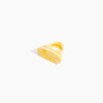 Dinosaur Designs Shield Ring in Daisy Colour resin with Regular Fit
