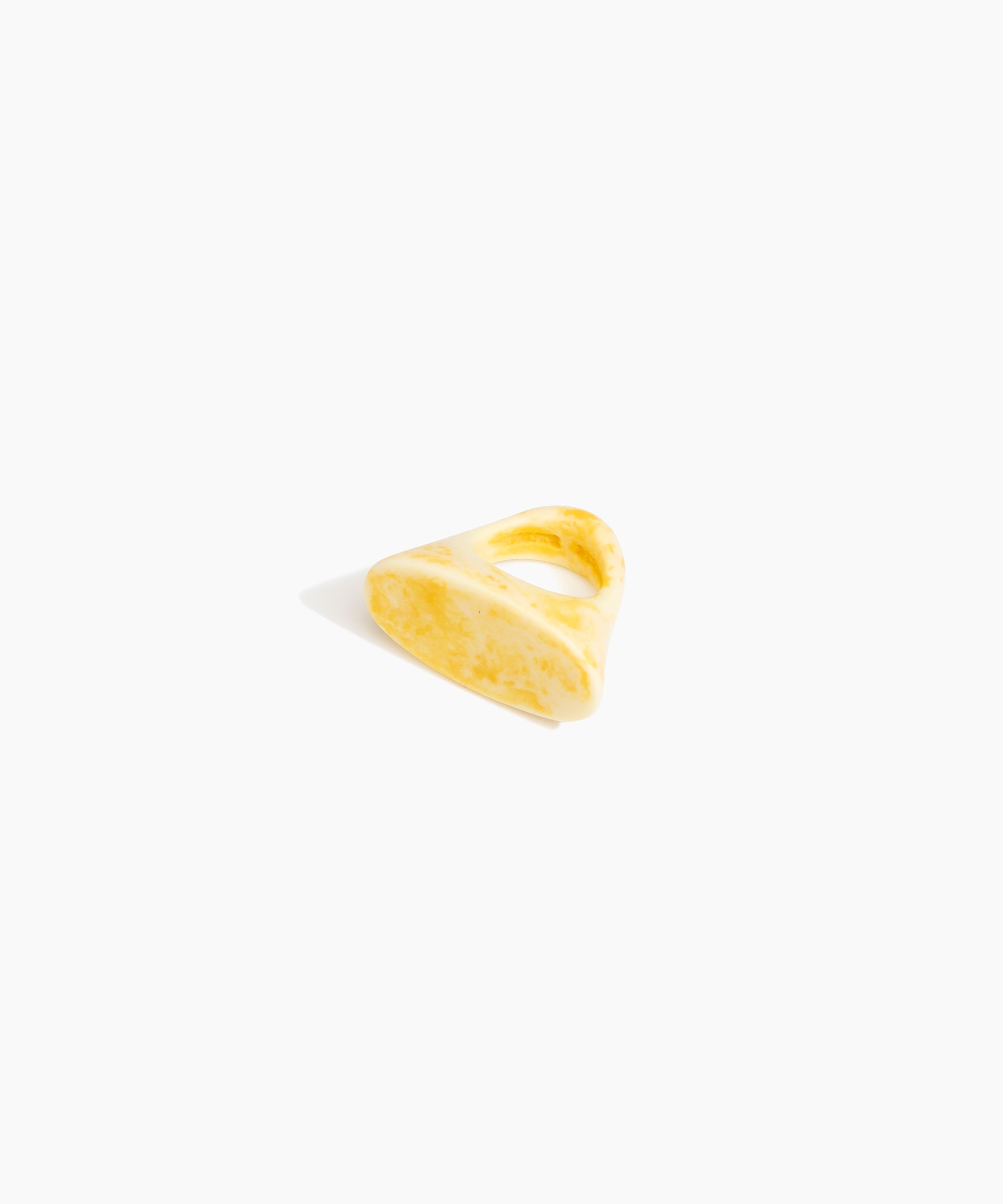 Dinosaur Designs Shield Ring in Daisy Colour resin with Regular Fit