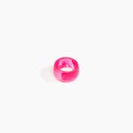 Dinosaur Designs Band Ring in Flamingo Colour resin with Wide Fit