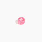 Dinosaur Designs Polished Cube Ring in Parakeet Colour resin with Regular Fit