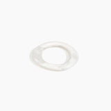 Dinosaur Designs Small Drift Bangle in Snow Swirl Colour resin with Wide Fit