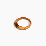 Dinosaur Designs Small Organic Bangle in Dark Horn Colour resin with Regular Fit