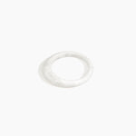 Dinosaur Designs Small Organic Bangle in Snow Swirl Colour resin with Regular Fit