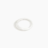 Dinosaur Designs Small Organic Bangle in Snow Swirl Colour resin with Regular Fit
