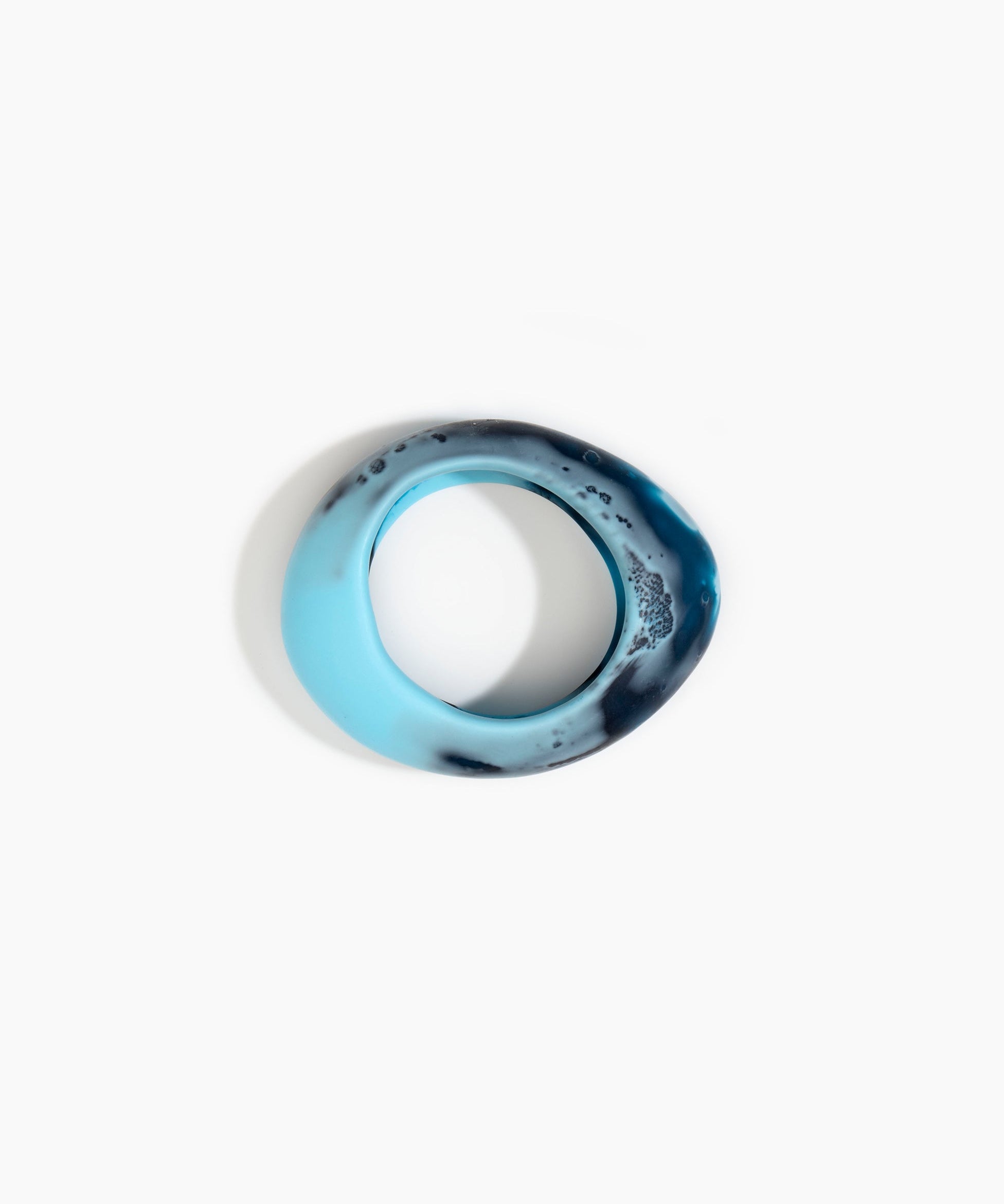 Dinosaur Designs Medium Rock Bangle in Water Colour resin with Wide Fit