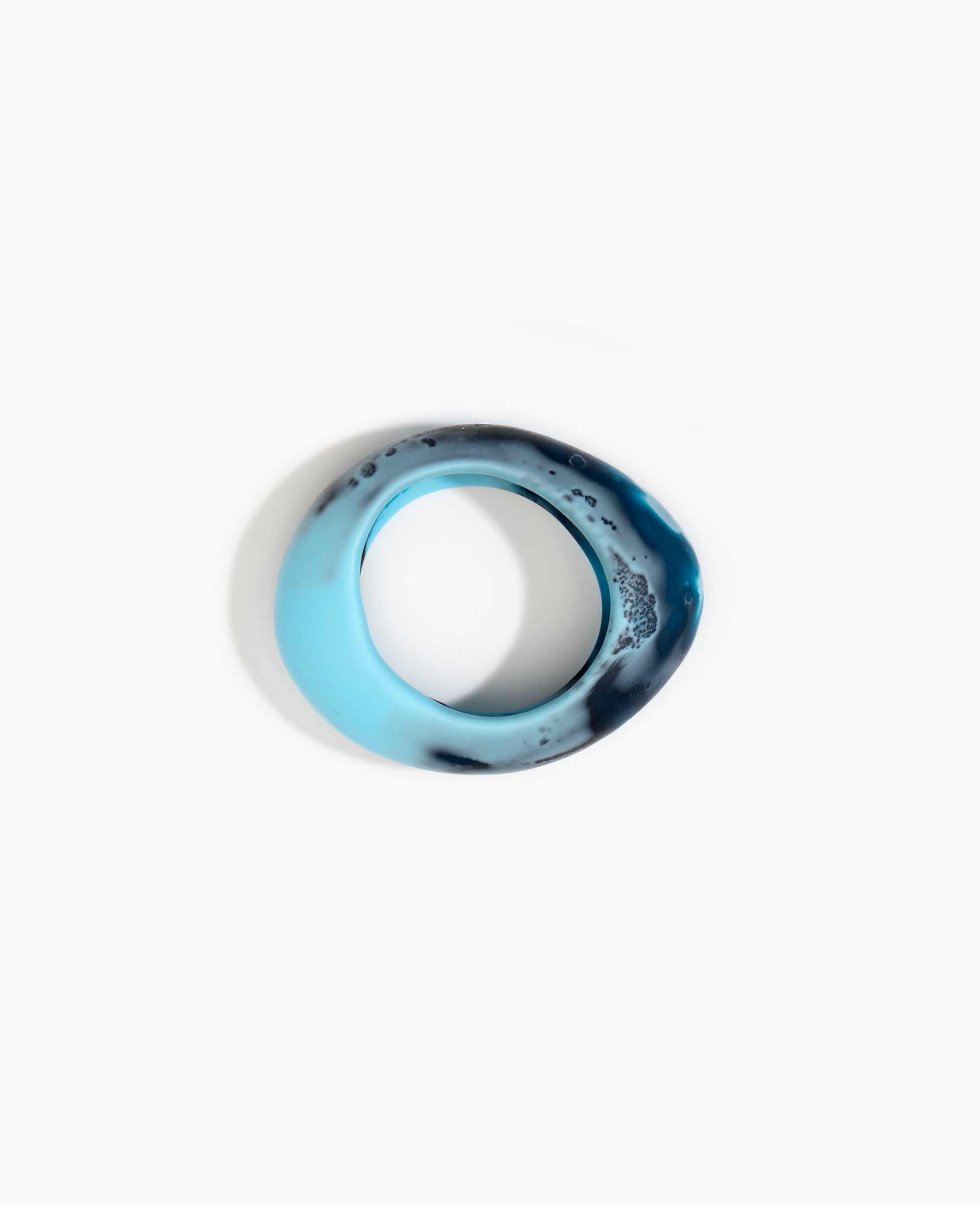 Dinosaur Designs Medium Rock Bangle in Water Colour resin with Wide Fit