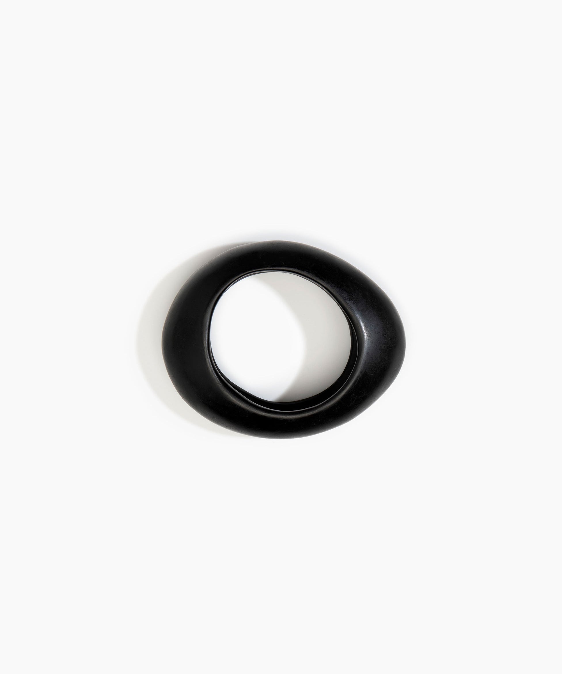 Dinosaur Designs Medium Rock Bangle in Black Colour resin with Wide Fit
