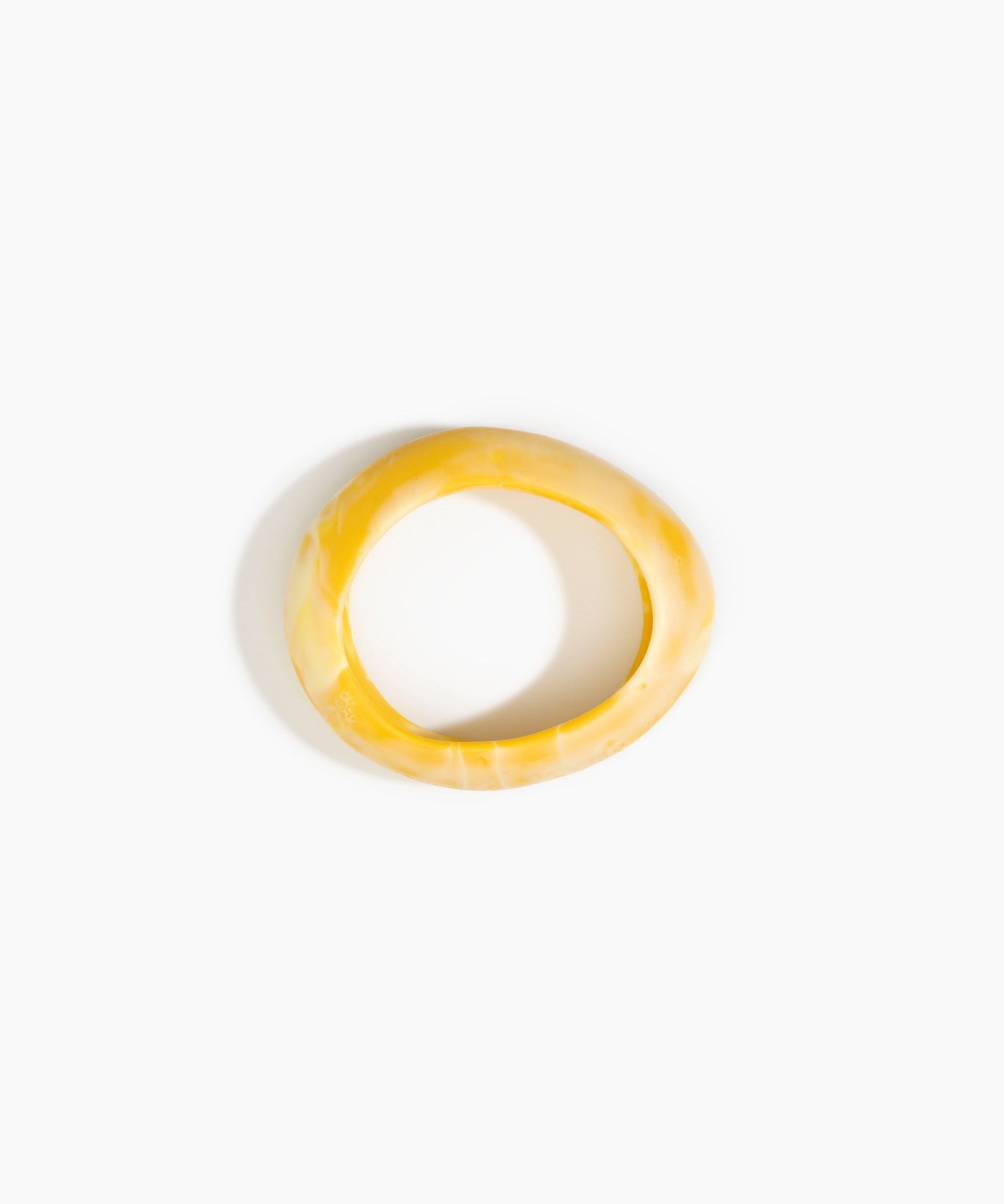 Dinosaur Designs Medium Rock Bangle in Daisy Colour resin with Wide Fit