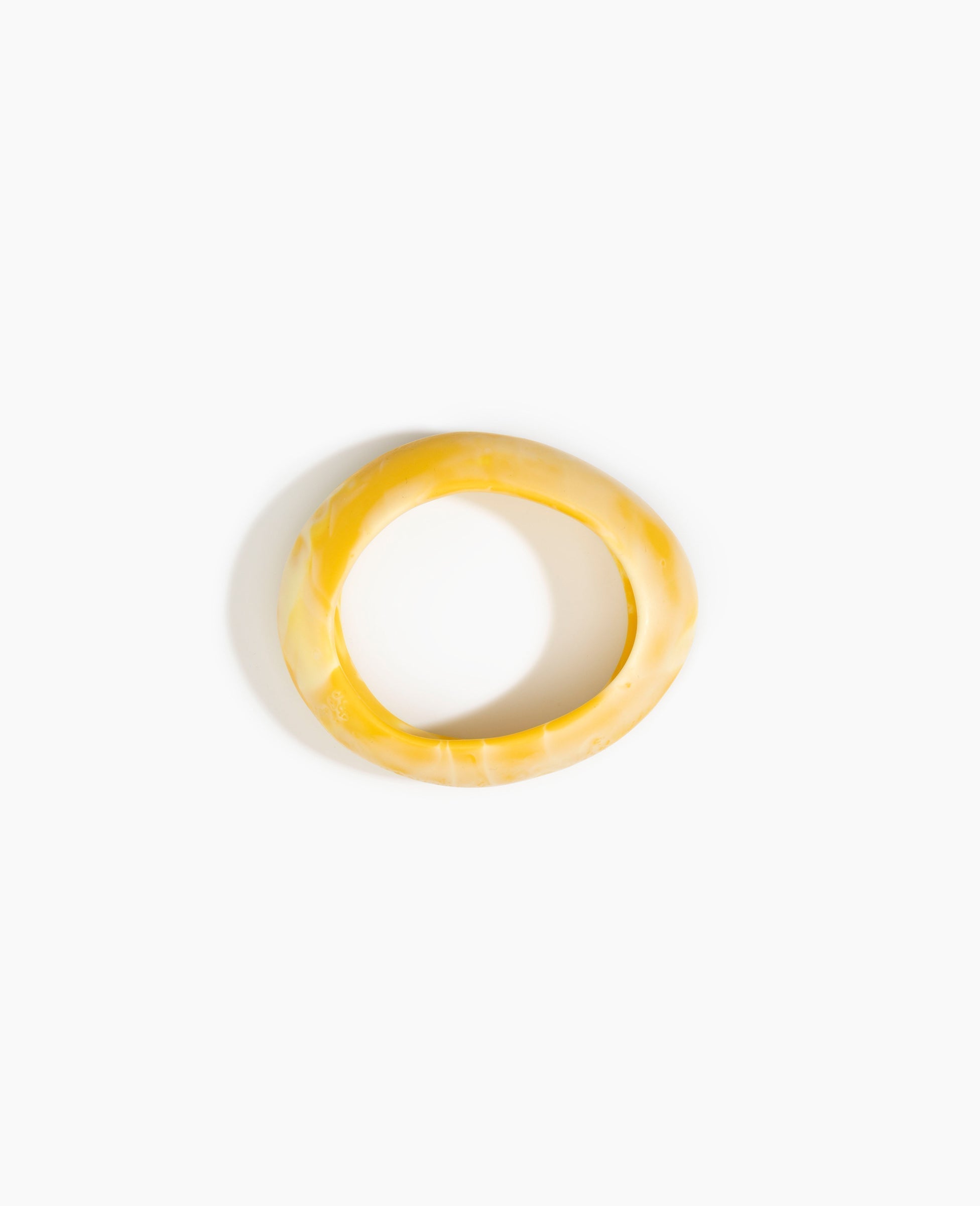 Dinosaur Designs Medium Rock Bangle in Daisy Colour resin with Wide Fit