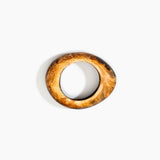Dinosaur Designs Medium Rock Bangle in Dark Horn Colour resin with Wide Fit