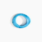 Dinosaur Designs Medium Rock Bangle in Sky Colour resin with Wide Fit