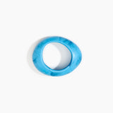 Dinosaur Designs Medium Rock Bangle in Sky Colour resin with Wide Fit