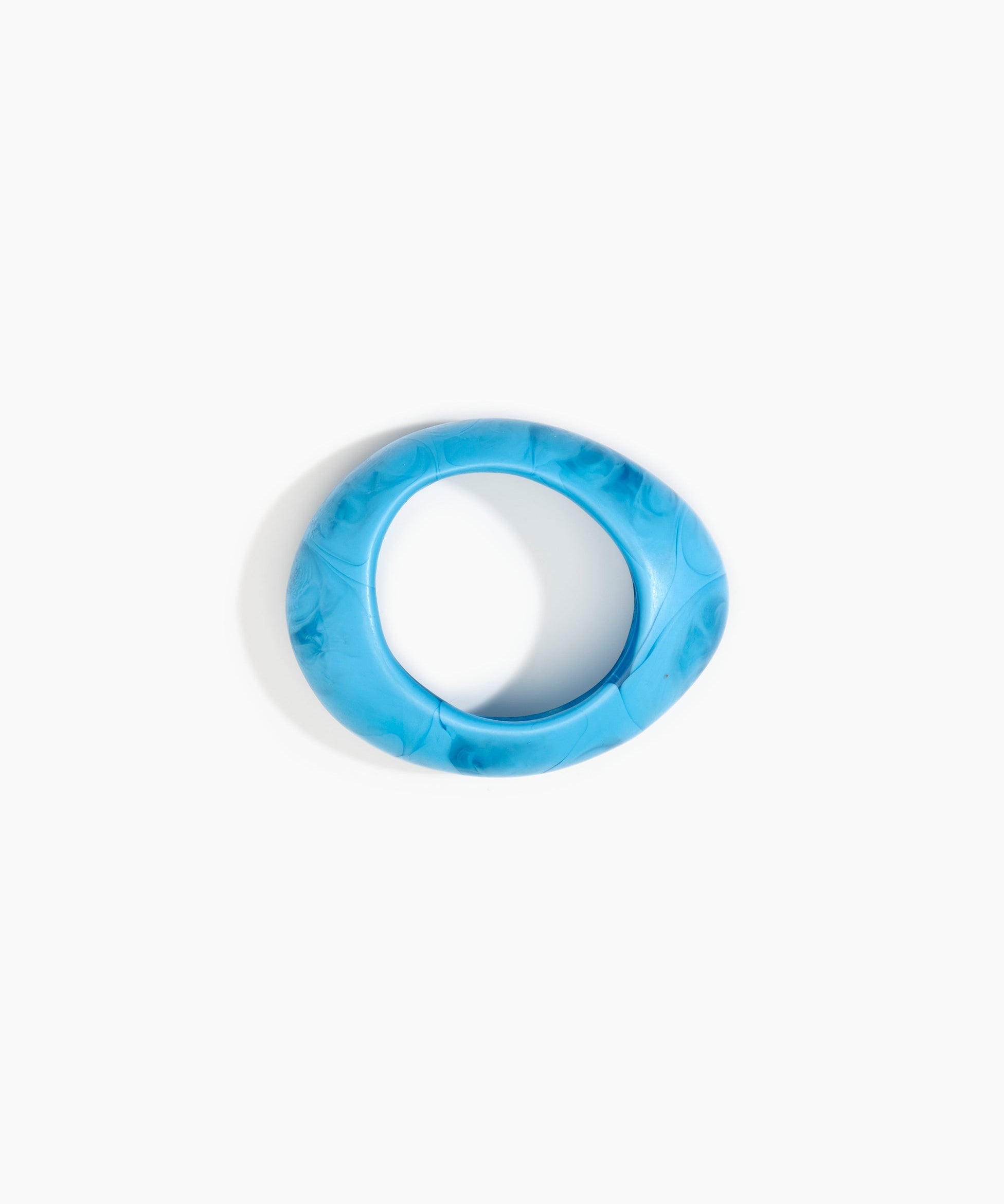 Dinosaur Designs Medium Rock Bangle in Sky Colour resin with Wide Fit