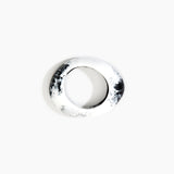 Dinosaur Designs Medium Rock Bangle in White Marble Colour resin with Wide Fit