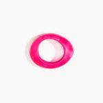 Dinosaur Designs Medium Rock Bangle in Flamingo Colour resin with Wide Fit