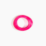 Dinosaur Designs Medium Rock Bangle in Flamingo Colour resin with Wide Fit