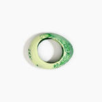 Dinosaur Designs Medium Rock Bangle in Grass Colour resin with Wide Fit