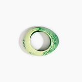 Dinosaur Designs Medium Rock Bangle in Grass Colour resin with Wide Fit