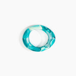 Dinosaur Designs Medium Rock Bangle in Lagoon Colour resin with Wide Fit