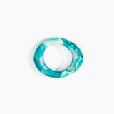 Dinosaur Designs Medium Rock Bangle in Lagoon Colour resin with Wide Fit