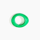 Dinosaur Designs Medium Rock Bangle in Leaf Colour resin with Wide Fit