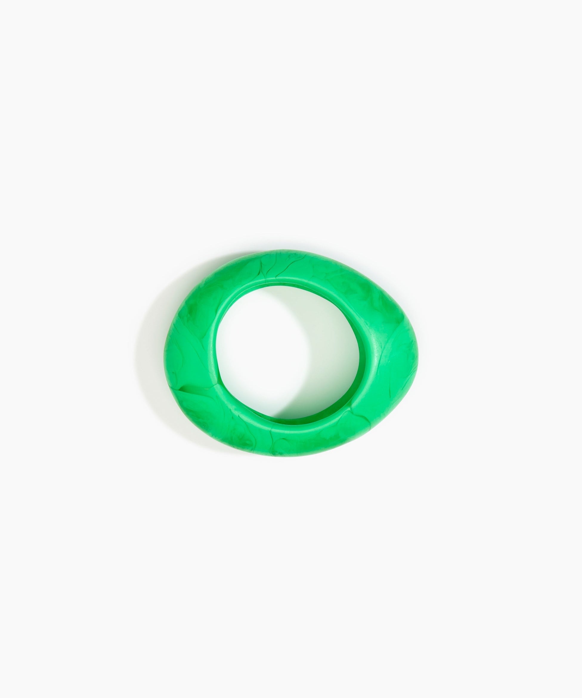 Dinosaur Designs Medium Rock Bangle in Leaf Colour resin with Wide Fit