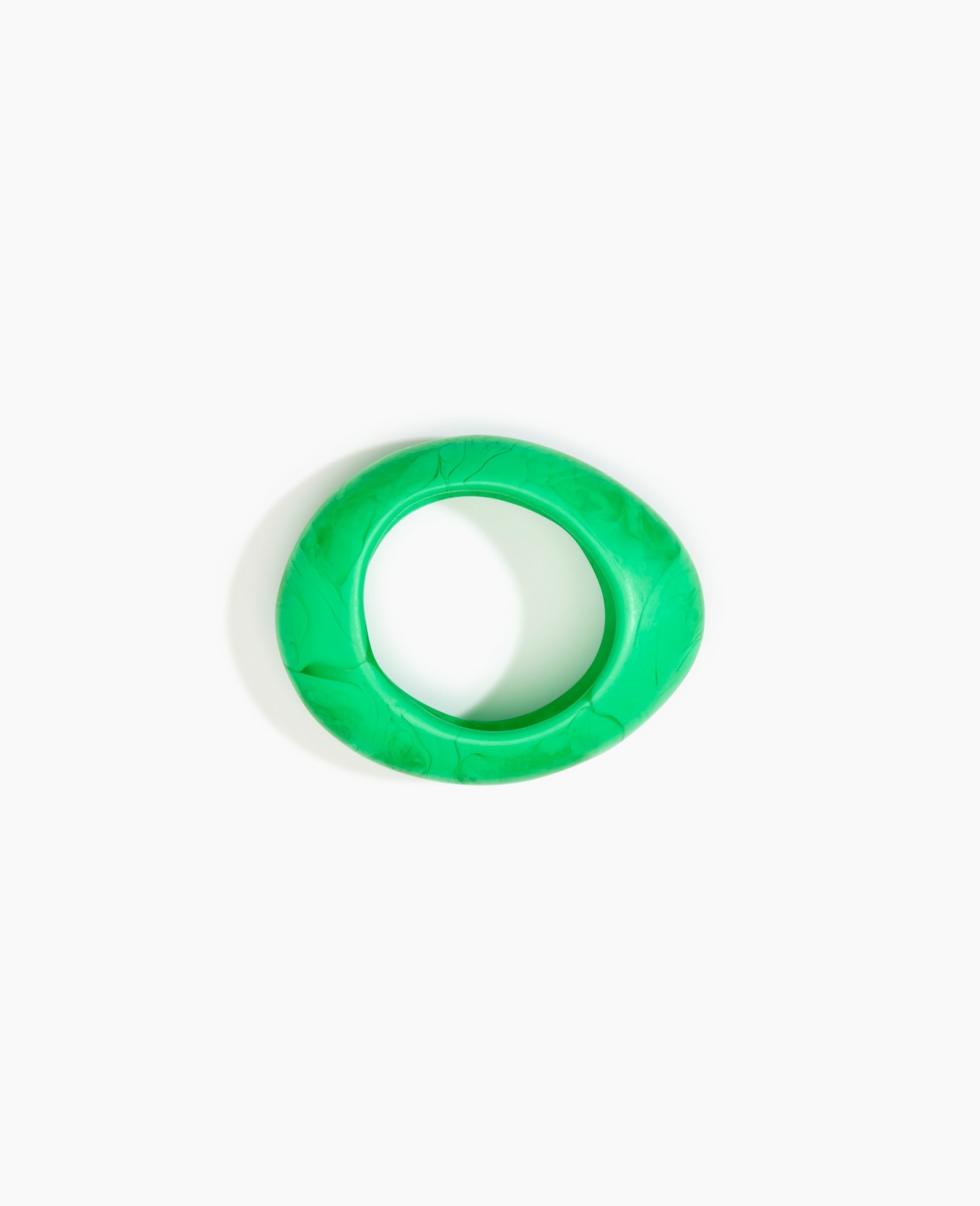 Dinosaur Designs Medium Rock Bangle in Leaf Colour resin with Wide Fit