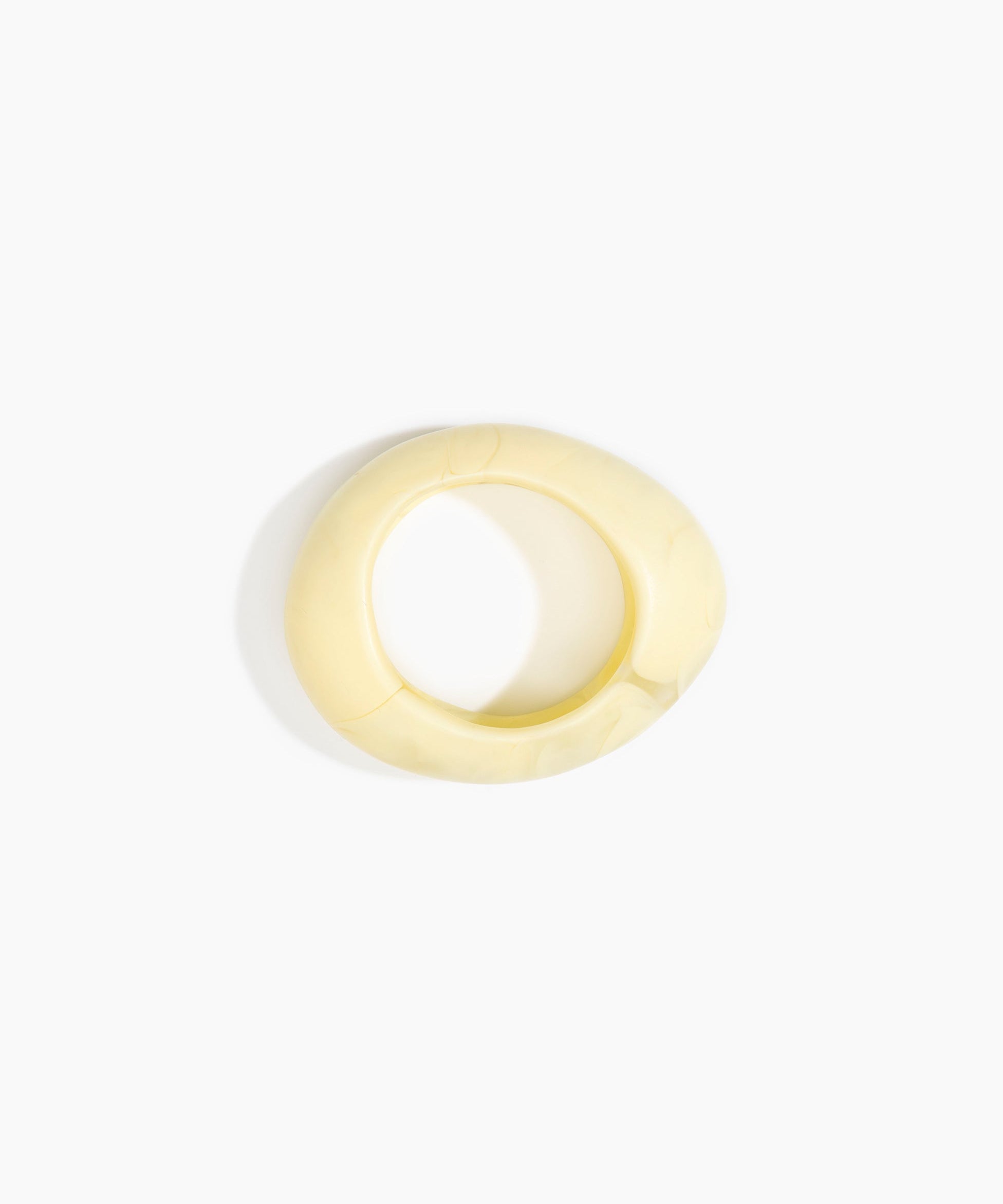 Dinosaur Designs Medium Rock Bangle in Lemon Colour resin with Wide Fit