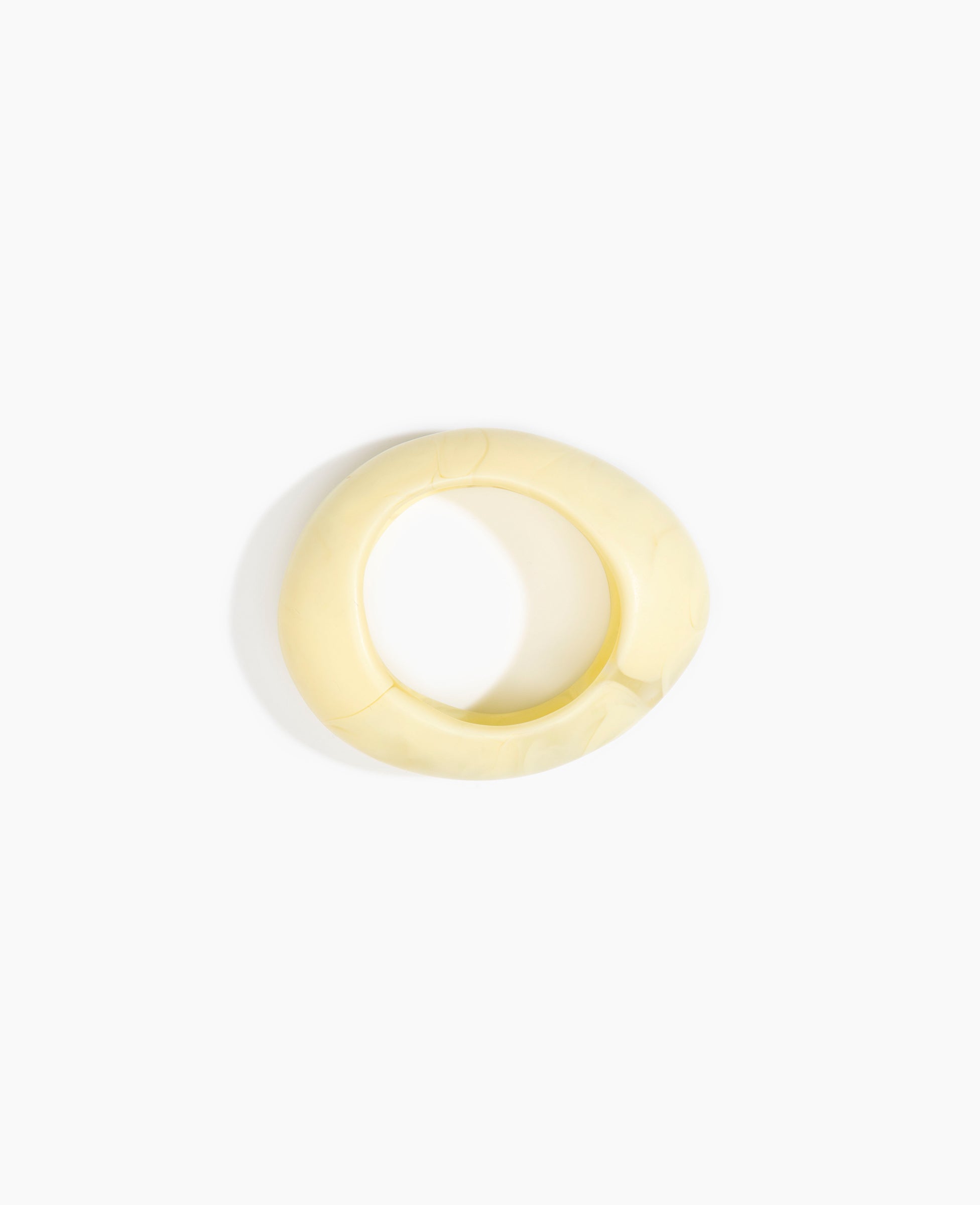 Dinosaur Designs Medium Rock Bangle in Lemon Colour resin with Wide Fit