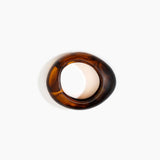 Dinosaur Designs Medium Rock Bangle in Tortoise Colour resin with Wide Fit