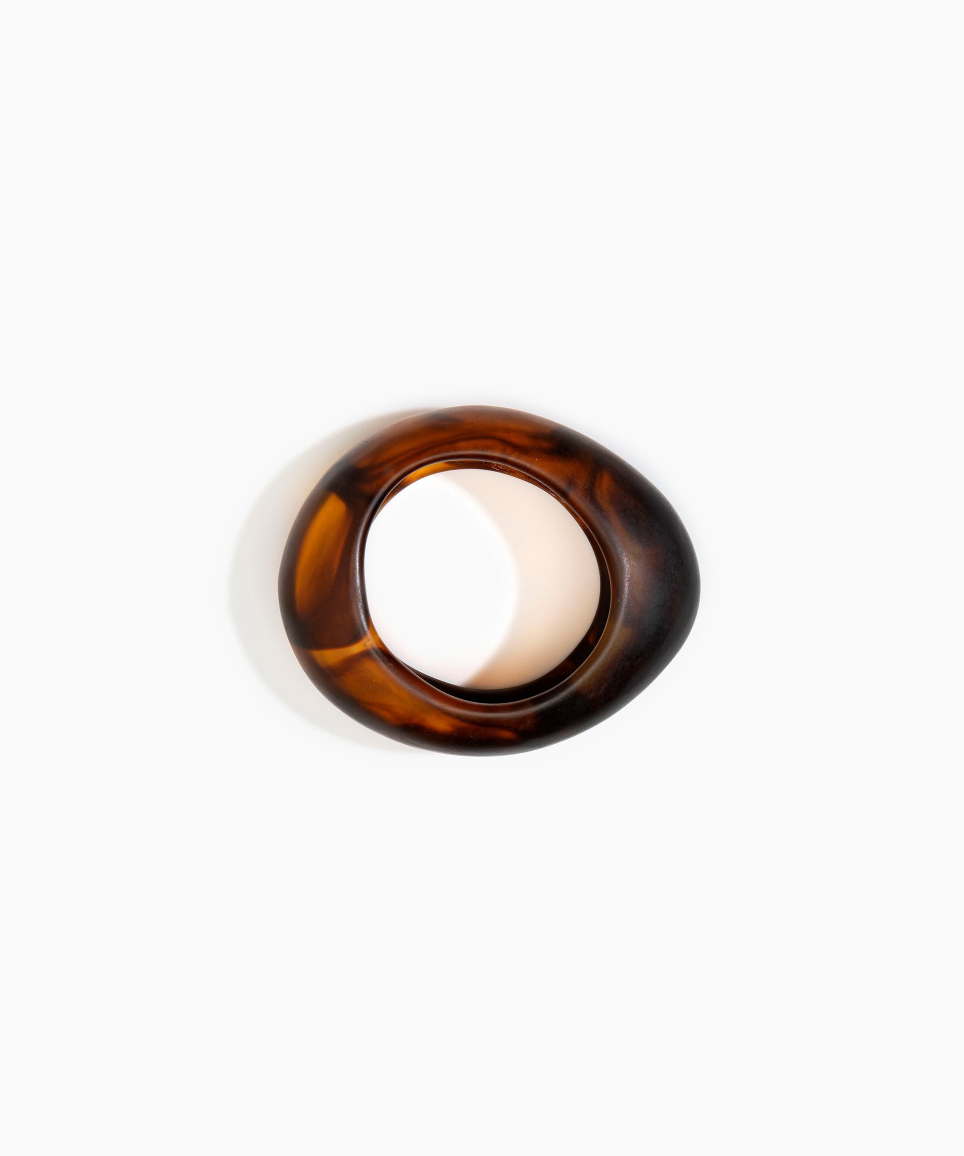 Dinosaur Designs Medium Rock Bangle in Tortoise Colour resin with Wide Fit