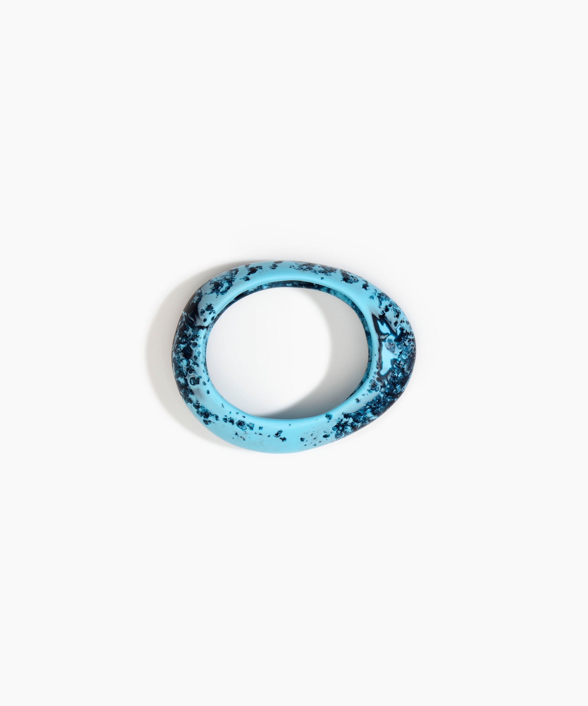 Dinosaur Designs Small Rock Bangle in Water Colour resin with Wide Fit
