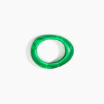 Dinosaur Designs Small Rock Bangle in Leaf Colour resin with Wide Fit
