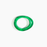 Dinosaur Designs Small Rock Bangle in Leaf Colour resin with Wide Fit