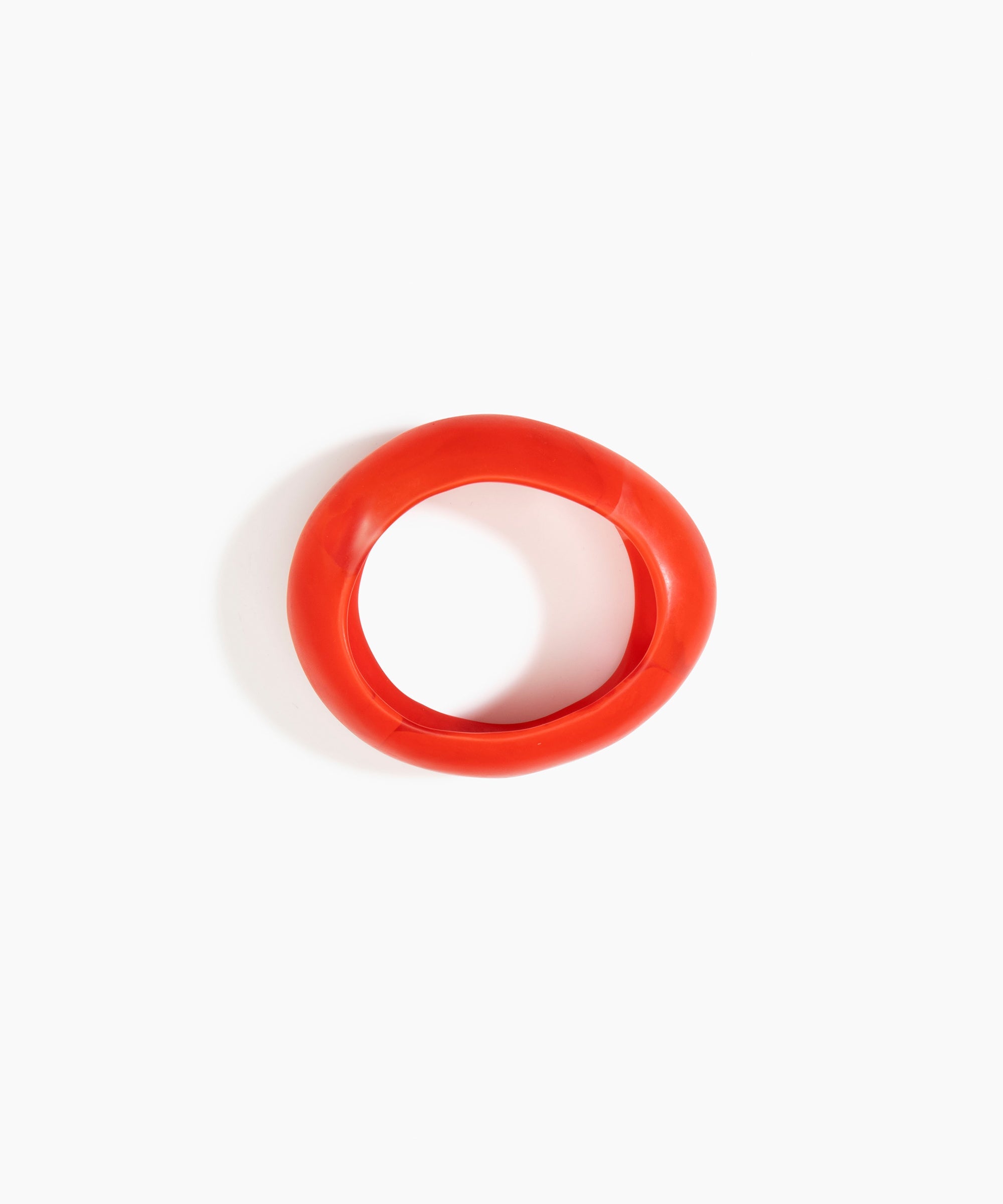 Dinosaur Designs Medium Rock Bangle in Poppy Colour resin with Wide Fit