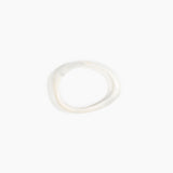 Dinosaur Designs Rock Wishbone Bangle in Chalk Swirl Colour resin with Wide Fit