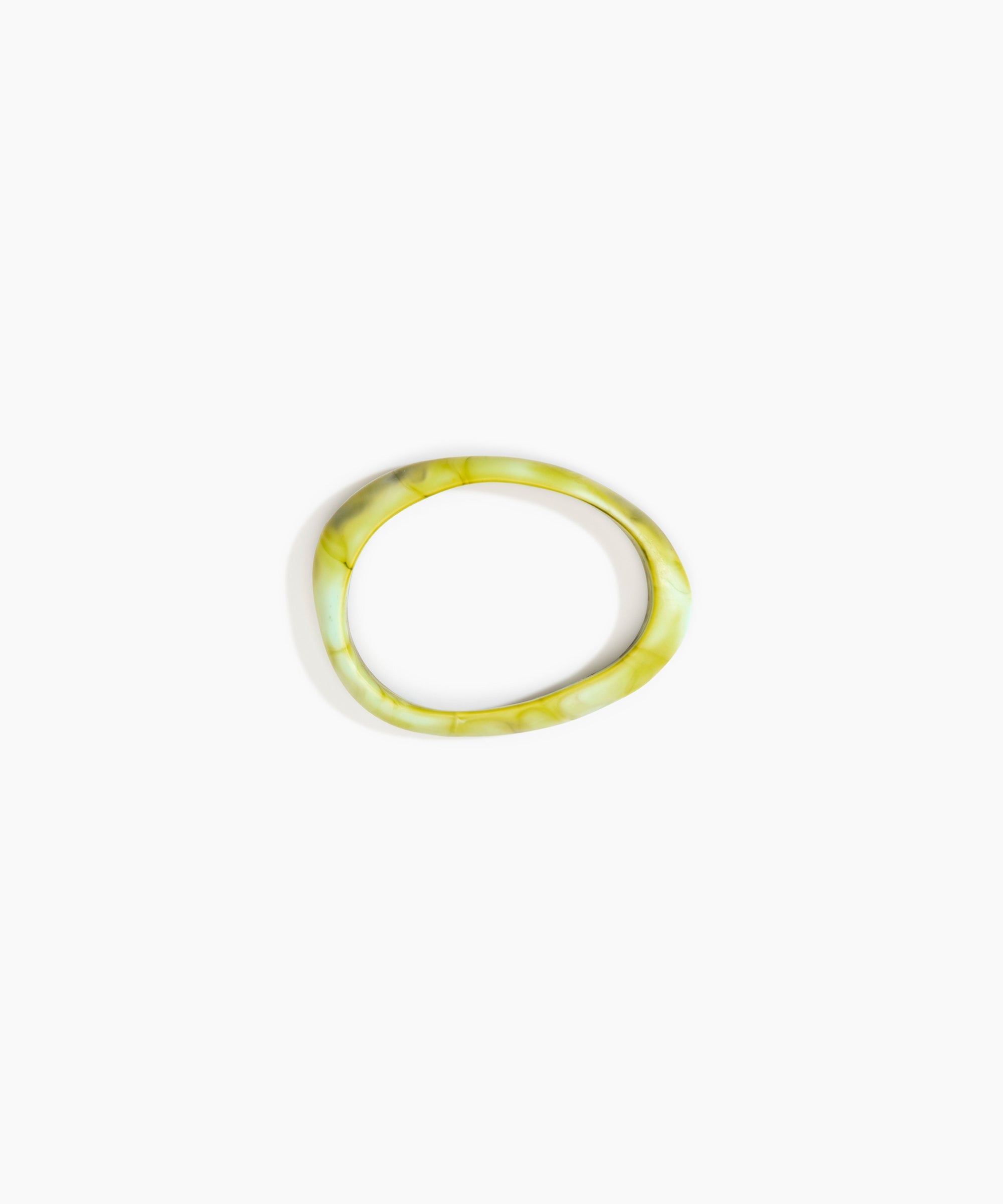 Dinosaur Designs Rock Wishbone Bangle in Malachite Colour resin with Wide Fit