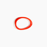 Dinosaur Designs Rock Wishbone Bangle in Poppy Colour resin with Wide Fit