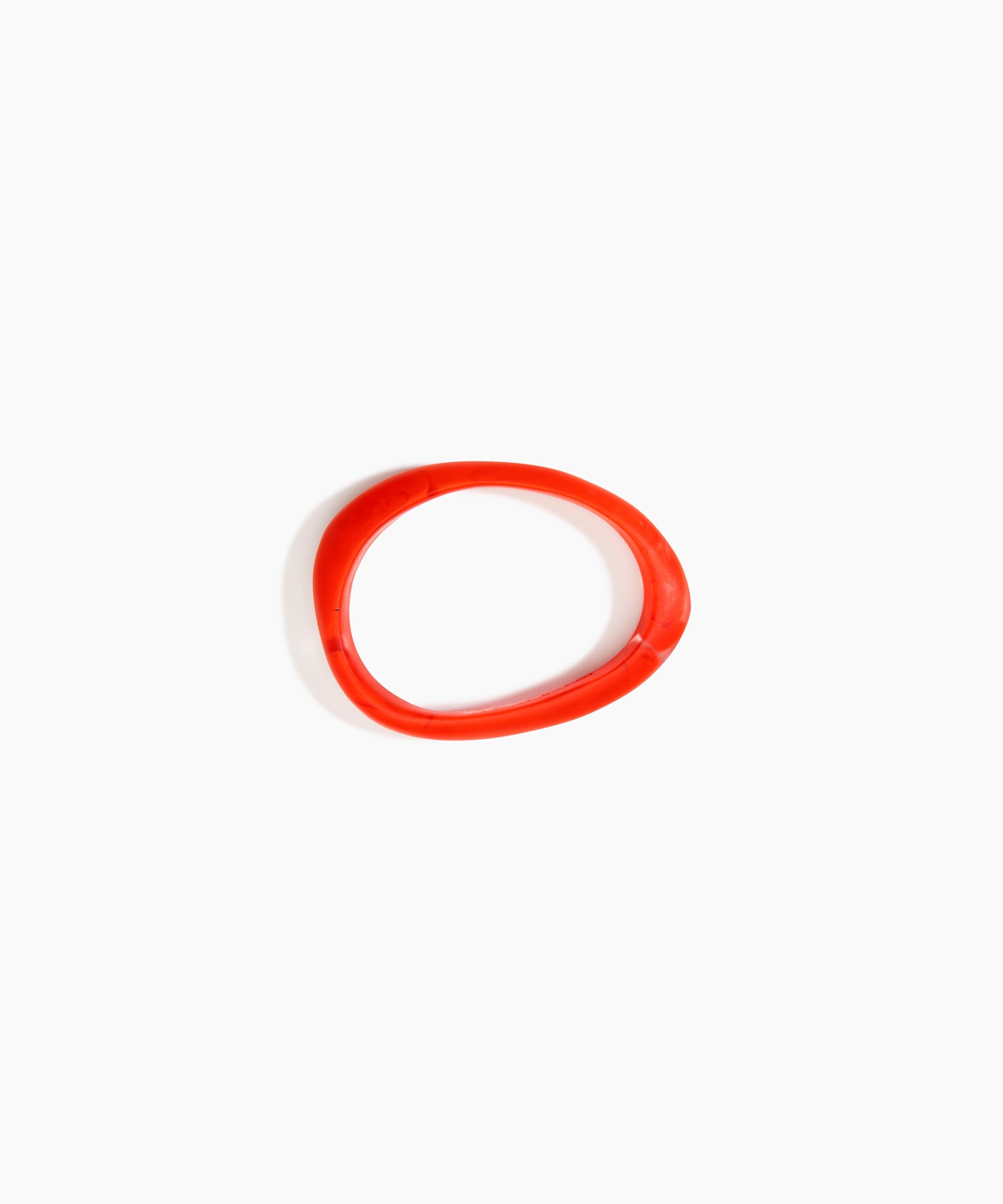 Dinosaur Designs Rock Wishbone Bangle in Poppy Colour resin with Wide Fit