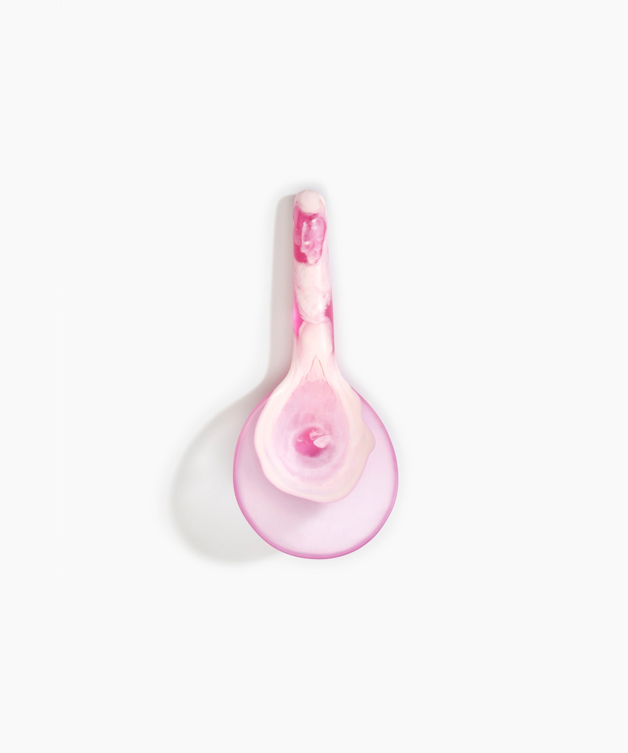 Dinosaur Designs Large Round Spoon in Shell Pink Colour resin