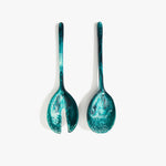 Dinosaur Designs Long Stone Servers in Lagoon Colour resin