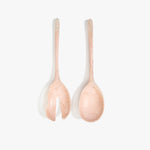 Dinosaur Designs Long Stone Servers in Rose Swirl Colour resin