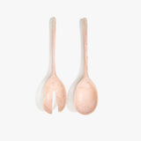 Dinosaur Designs Long Stone Servers in Rose Swirl Colour resin